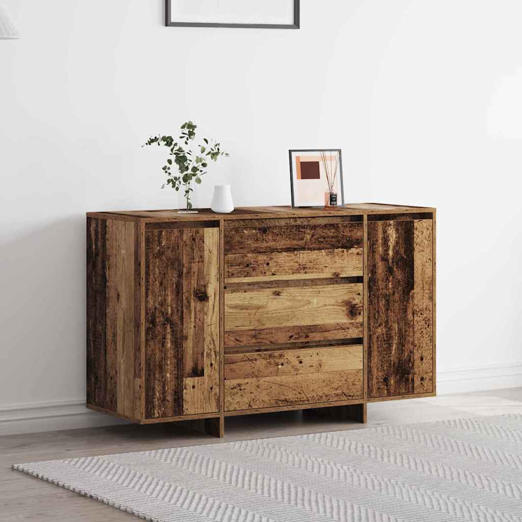 Dressoir met lade Oudhout 120 x 41 x 75 cm Bewerkt hout is nu te koop bij PeponiXL, paradijselijk wonen!