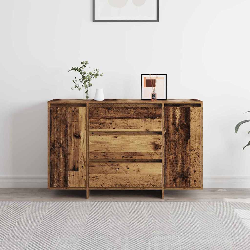 Dressoir met lade Oudhout 120 x 41 x 75 cm Bewerkt hout is nu te koop bij PeponiXL, paradijselijk wonen!