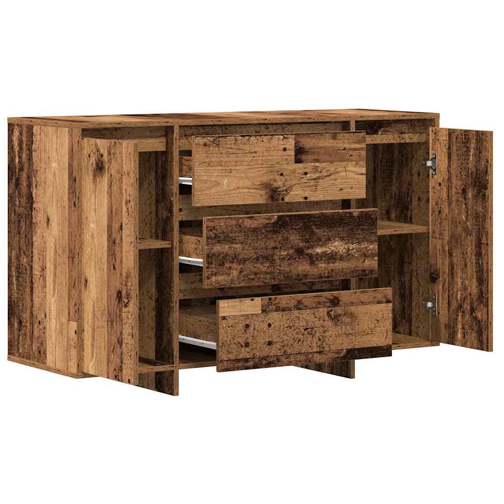 Dressoir met lade Oudhout 120 x 41 x 75 cm Bewerkt hout is nu te koop bij PeponiXL, paradijselijk wonen!