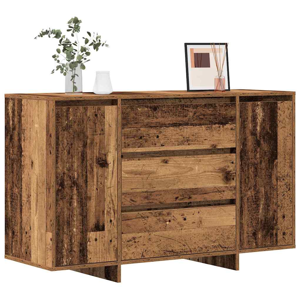 Dressoir met lade Oudhout 120 x 41 x 75 cm Bewerkt hout is nu te koop bij PeponiXL, paradijselijk wonen!