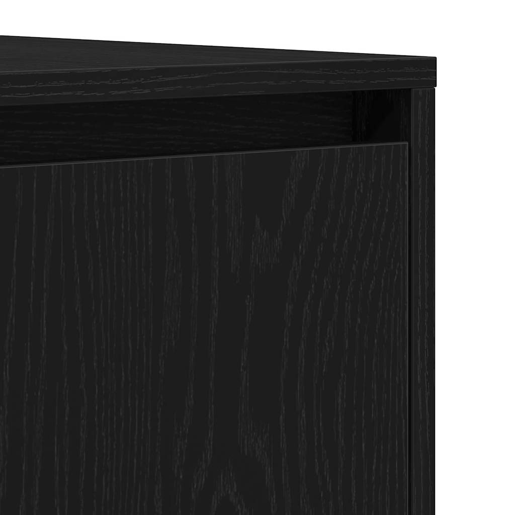 Dressoir met lade Zwart Eiken 120 x 41 x 75 cm Bewerkt hout is nu te koop bij PeponiXL, paradijselijk wonen!