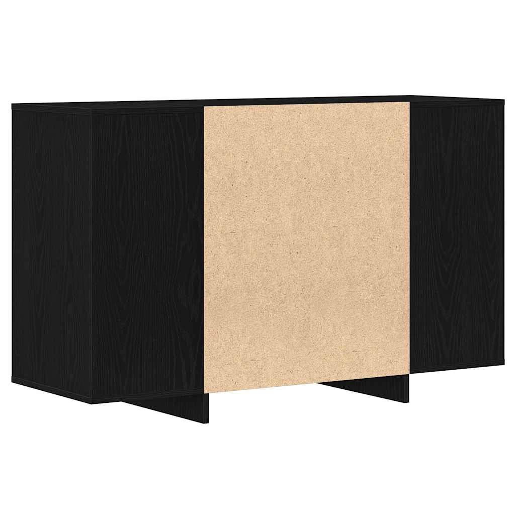 Dressoir met lade Zwart Eiken 120 x 41 x 75 cm Bewerkt hout is nu te koop bij PeponiXL, paradijselijk wonen!