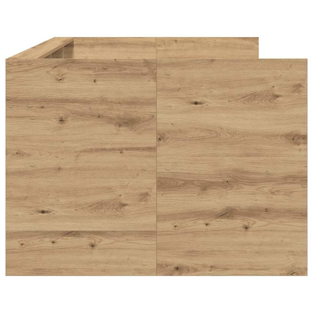 Dagbed met hoofdeinde Artisan Eiken 100 x 200 cm Bewerkt hout is nu te koop bij PeponiXL, paradijselijk wonen!