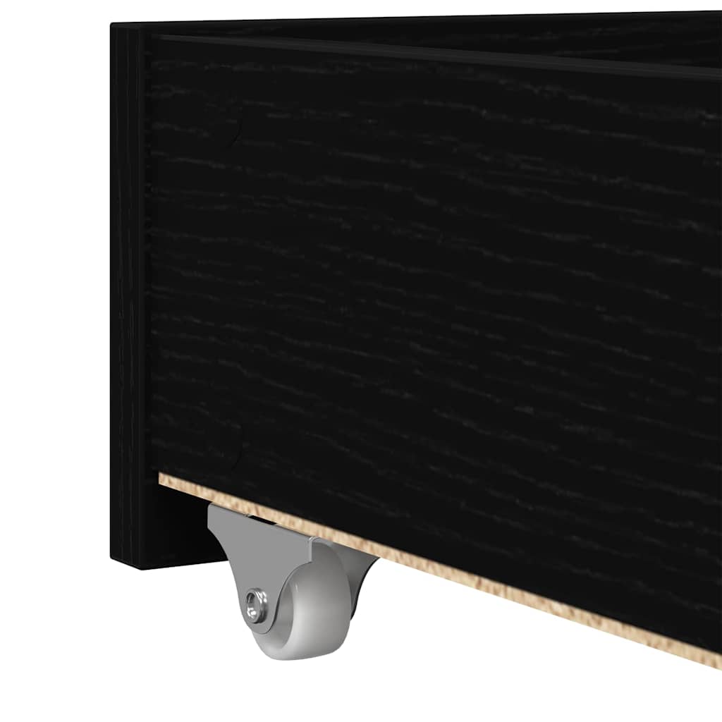 Dagbed met hoofdeinde Zwart Eiken 90 x 190 cm Bewerkt hout is nu te koop bij PeponiXL, paradijselijk wonen!