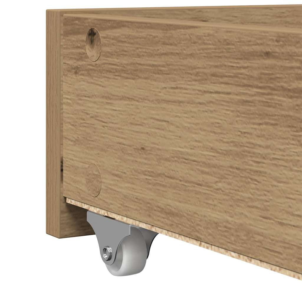 Dagbed met hoofdeinde Artisan Eiken 90 x 200 cm Bewerkt hout is nu te koop bij PeponiXL, paradijselijk wonen!