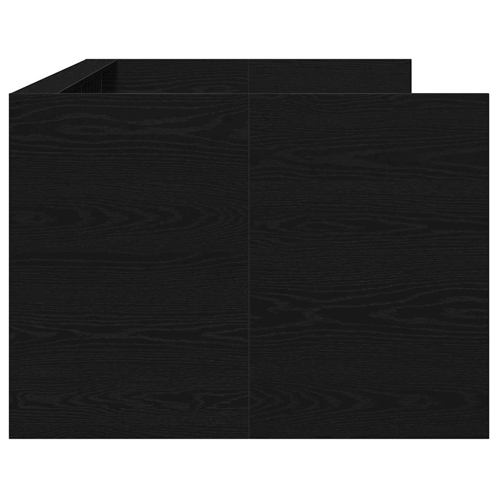 Dagbed met hoofdeinde Zwart Eiken 90 x 200 cm Bewerkt hout is nu te koop bij PeponiXL, paradijselijk wonen!