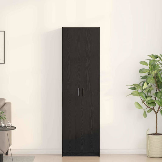 Kledingkast met plank Zwart Eiken 55 x 25 x 189 cm Bewerkt hout is nu te koop bij PeponiXL, paradijselijk wonen!