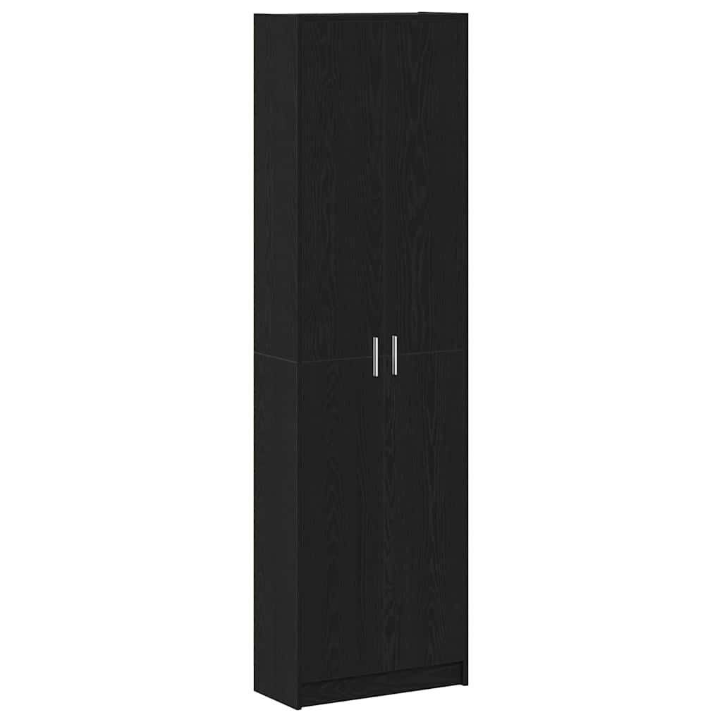Kledingkast met plank Zwart Eiken 55 x 25 x 189 cm Bewerkt hout is nu te koop bij PeponiXL, paradijselijk wonen!