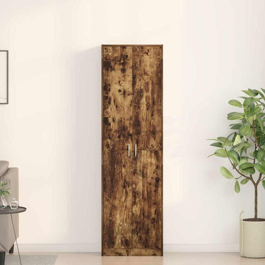 Kledingkast Gerookt eiken 55 x 25 x 189 cm Bewerkt hout is nu te koop bij PeponiXL, paradijselijk wonen!