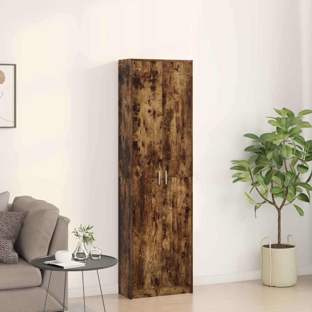 Kledingkast Gerookt eiken 55 x 25 x 189 cm Bewerkt hout is nu te koop bij PeponiXL, paradijselijk wonen!