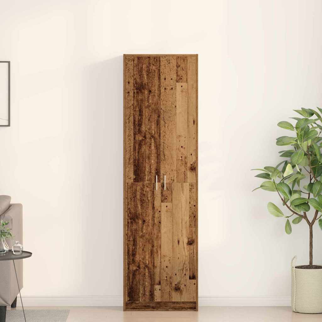 Kledingkast met plank Oud Hout 55 x 25 x 189 cm Bewerkt hout is nu te koop bij PeponiXL, paradijselijk wonen!