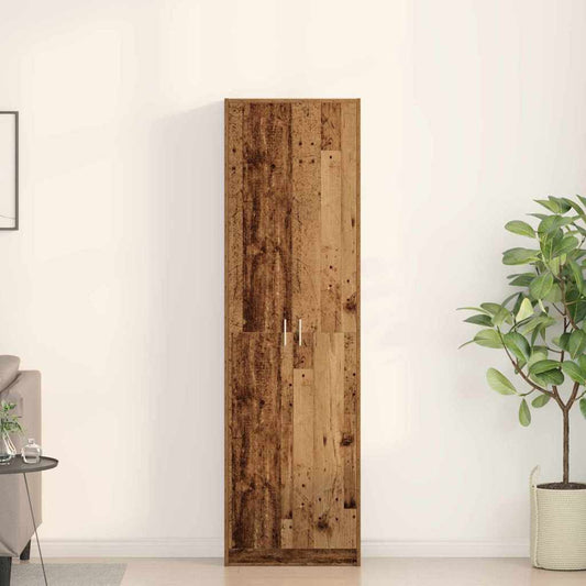 Kledingkast met plank Oud Hout 55 x 25 x 189 cm Bewerkt hout is nu te koop bij PeponiXL, paradijselijk wonen!