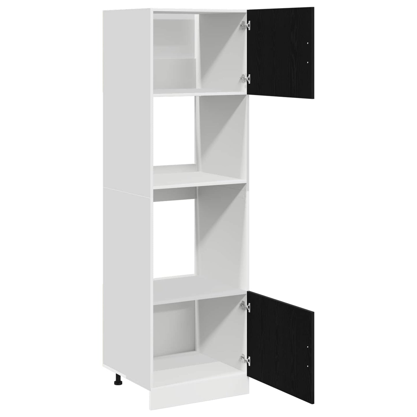 Hangkast met plank Zwart Eiken 60 x 57 x 207 cm Bewerkt hout is nu te koop bij PeponiXL, paradijselijk wonen!