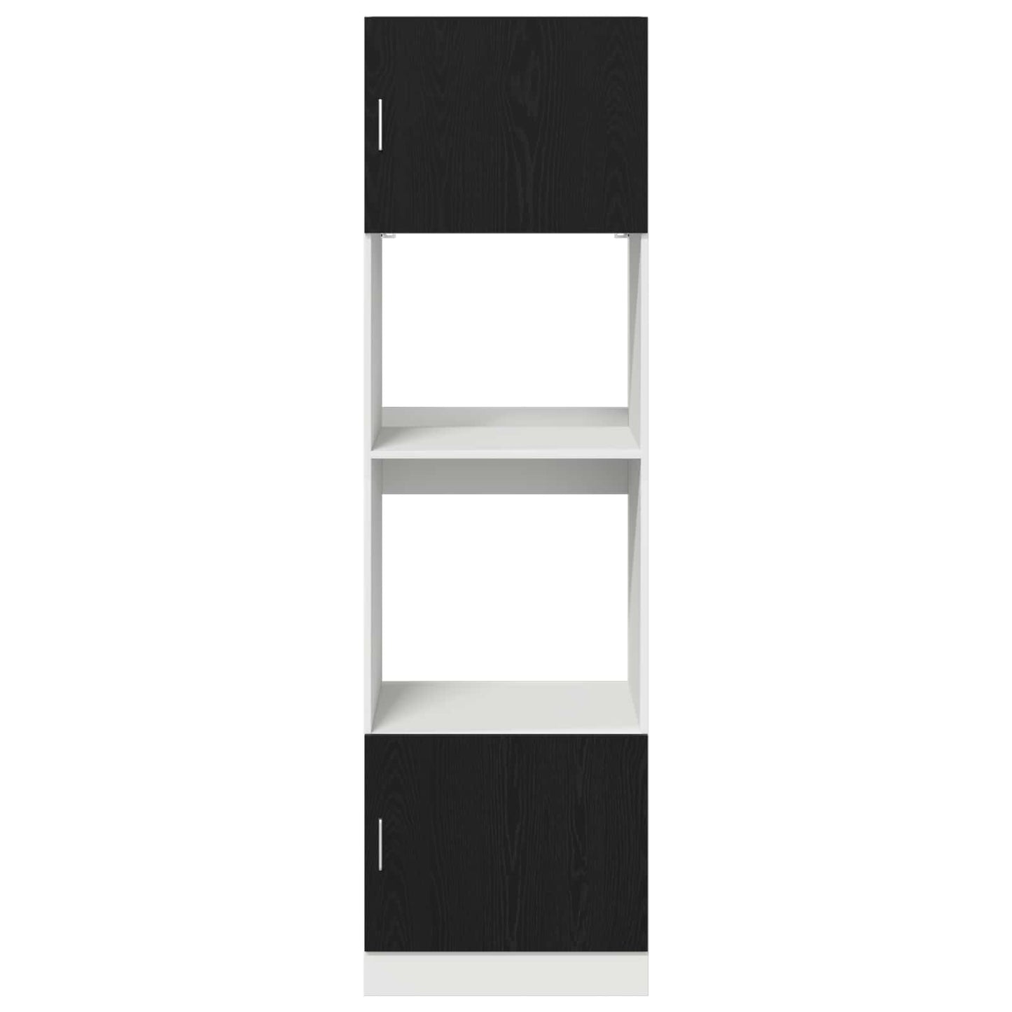 Hangkast met plank Zwart Eiken 60 x 57 x 207 cm Bewerkt hout is nu te koop bij PeponiXL, paradijselijk wonen!