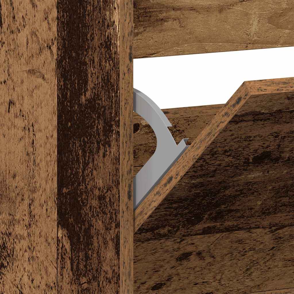 Schoenenkast met plank Oudhout 80 x 21 x 163,5 cm Bewerkt hout is nu te koop bij PeponiXL, paradijselijk wonen!