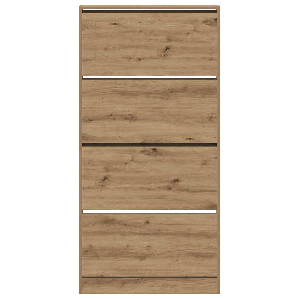 Schoenenkast Artisan Eiken 80 x 21 x 163,5 cm Bewerkt hout is nu te koop bij PeponiXL, paradijselijk wonen!