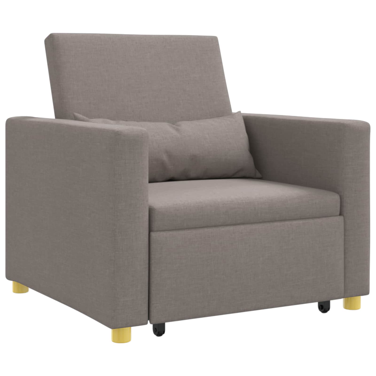 Uittrekbaar slaapbank eenpersoons Taupe 90 x 165 x 87 cm Stof is nu te koop bij PeponiXL, paradijselijk wonen!