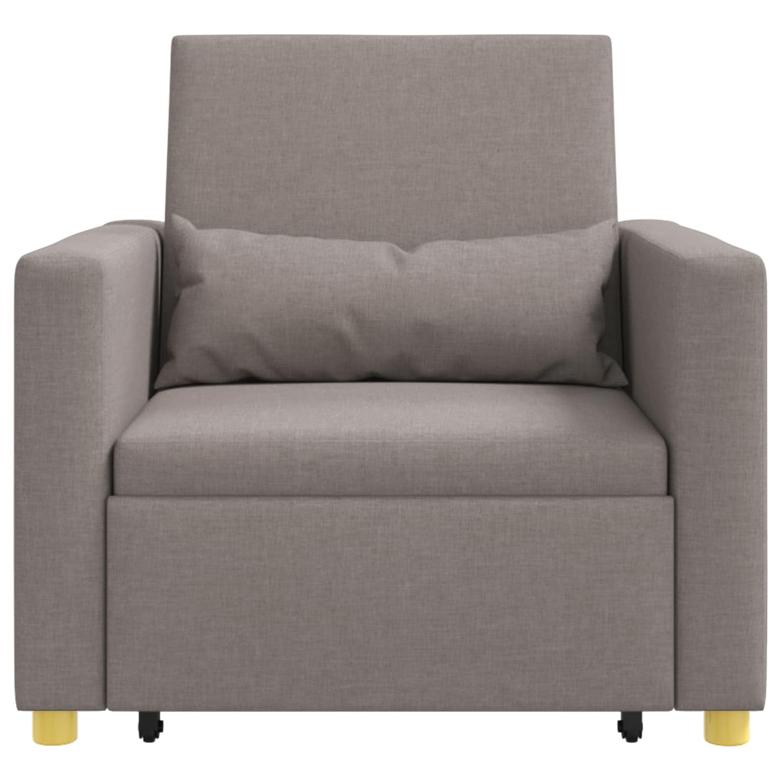 Uittrekbaar slaapbank eenpersoons Taupe 90 x 165 x 87 cm Stof is nu te koop bij PeponiXL, paradijselijk wonen!
