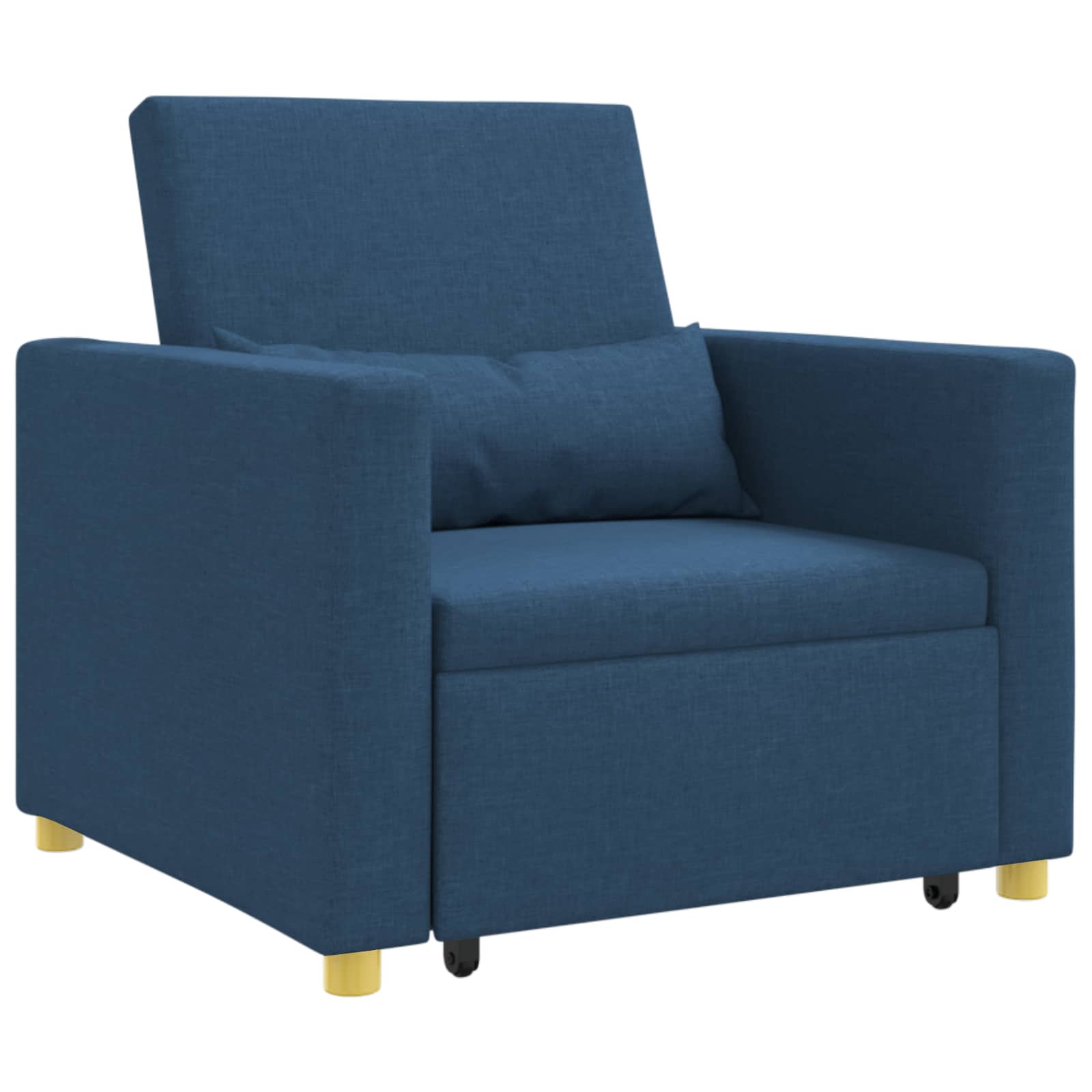 Uittrekbaar slaapbank eenpersoons Blauw 90 x 165 x 87 cm Stof is nu te koop bij PeponiXL, paradijselijk wonen!