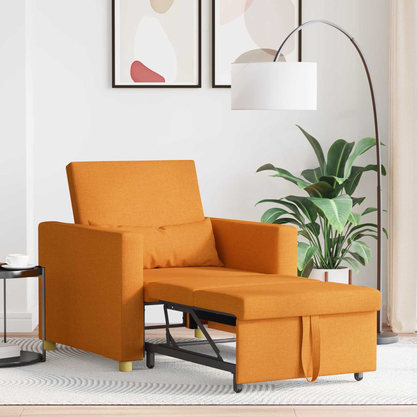 Uittrekbaar slaapbank eenpersoons Donkergeel 90 x 165 x 87 cm is nu te koop bij PeponiXL, paradijselijk wonen!