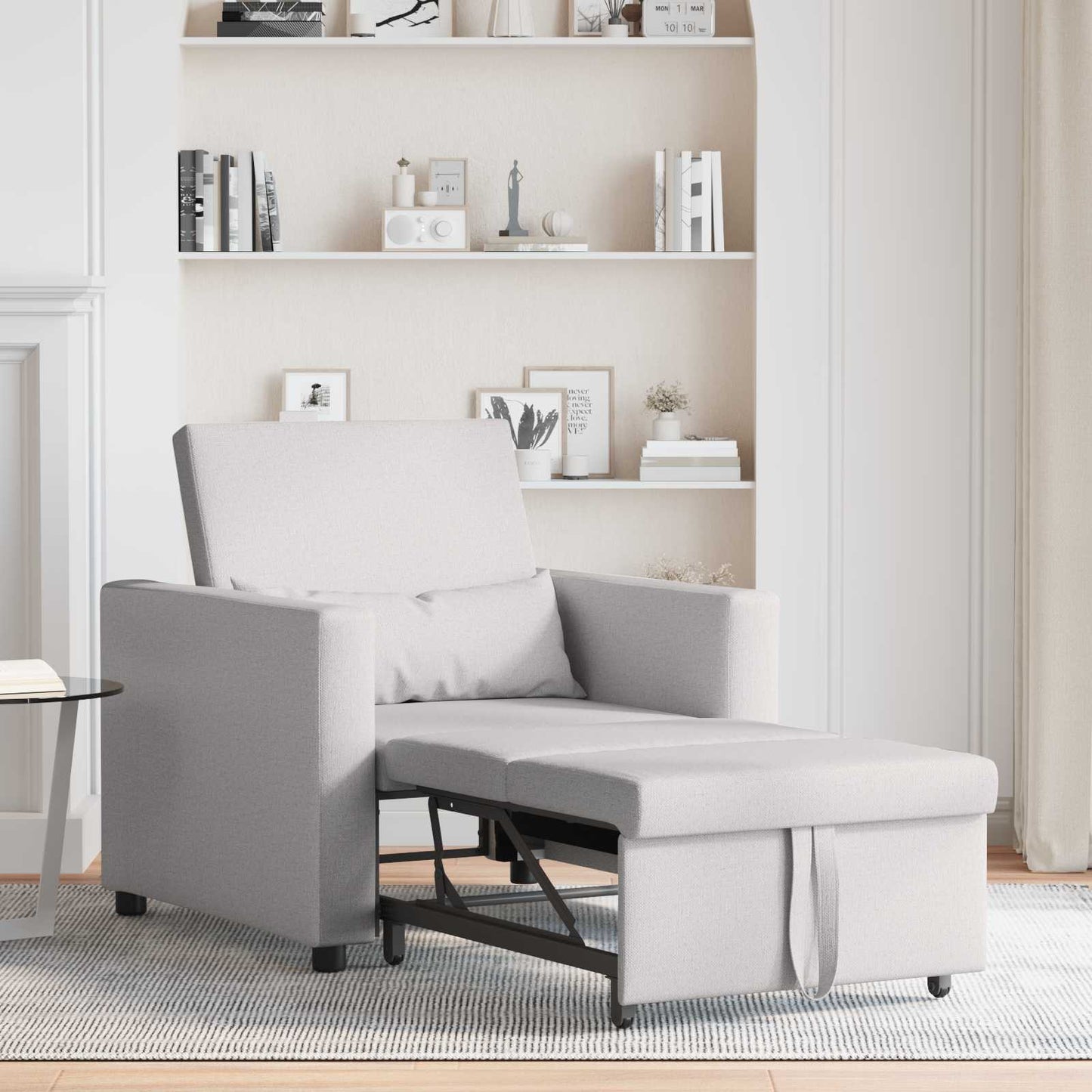 Uittrekbaar slaapbank eenpersoons Wolken grijs 90 x 165 x 87 cm is nu te koop bij PeponiXL, paradijselijk wonen!