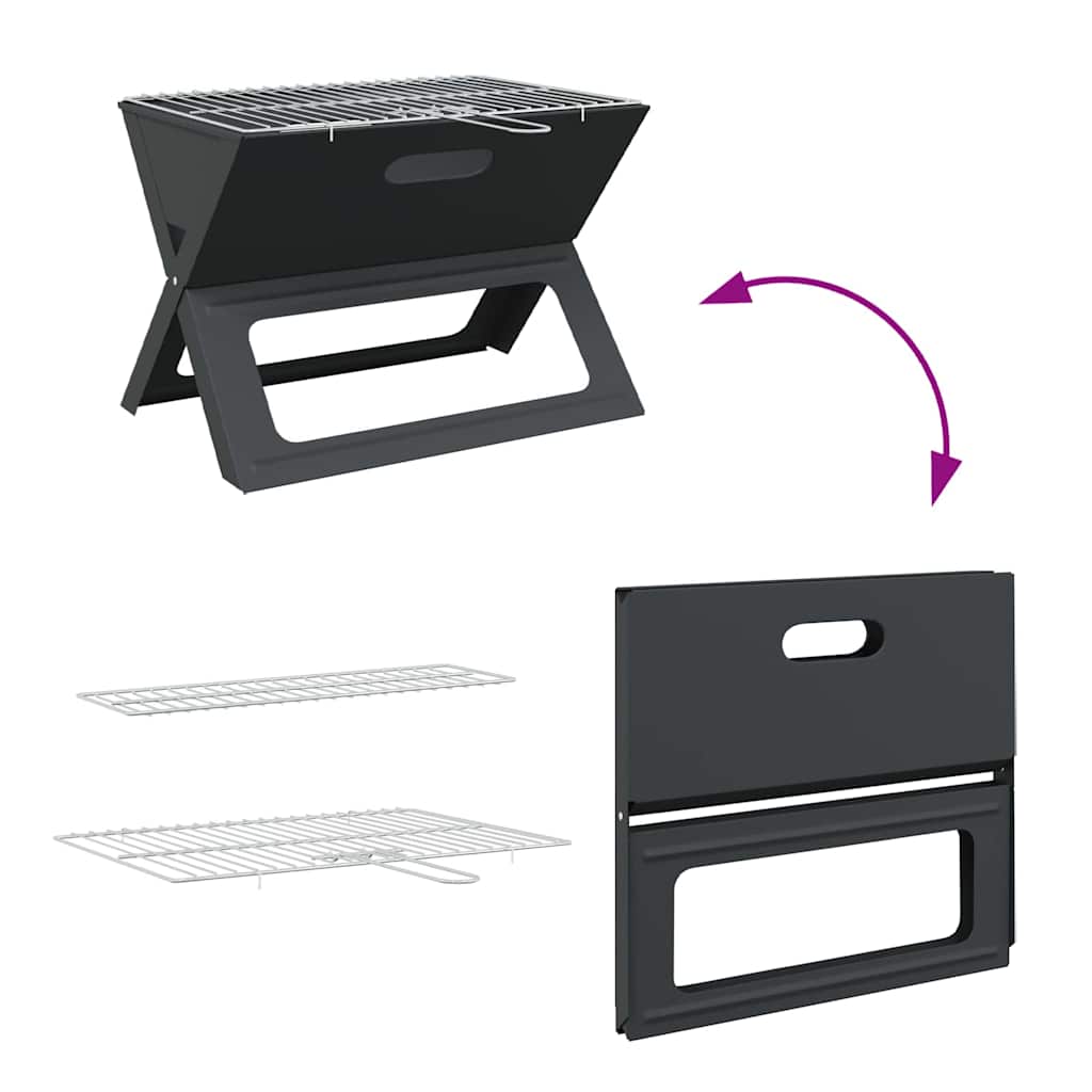 Buiten Grill Zwart 46 x 31 x 31 cm Staal is nu te koop bij PeponiXL, paradijselijk wonen!