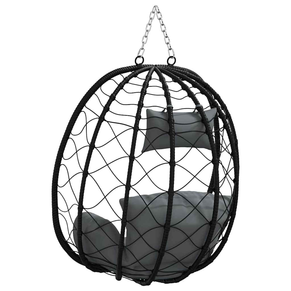 Hangende ei-stoel Antraciet 91,5 x 54,5 x 107 cm poly rattan is nu te koop bij PeponiXL, paradijselijk wonen!