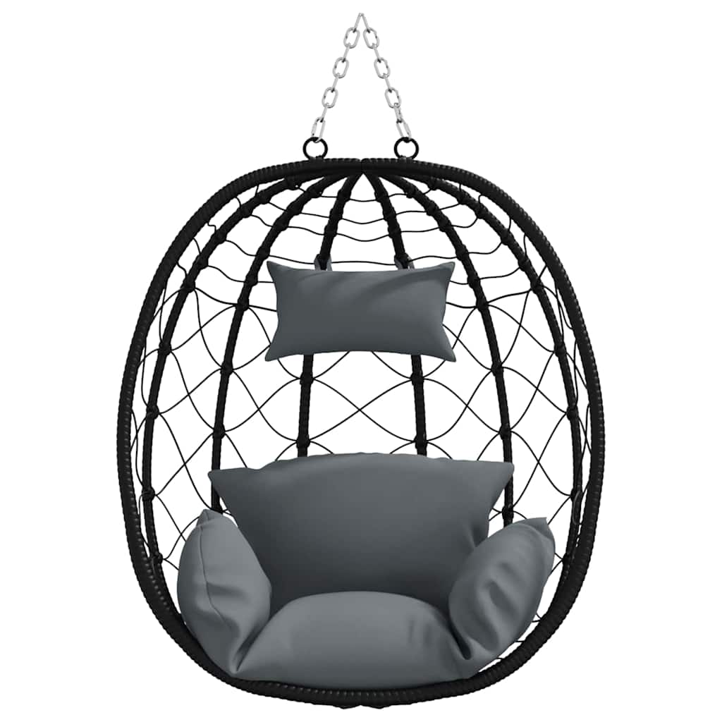 Hangende ei-stoel Antraciet 91,5 x 54,5 x 107 cm poly rattan is nu te koop bij PeponiXL, paradijselijk wonen!