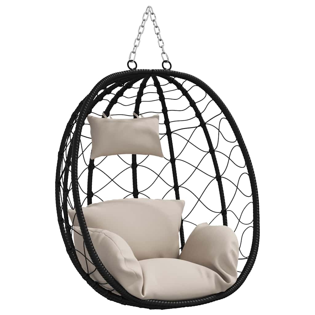 Hangende ei-stoel Taupe 91,5 x 54,5 x 107 cm poly rattan is nu te koop bij PeponiXL, paradijselijk wonen!