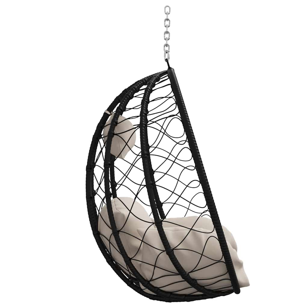 Hangende ei-stoel Taupe 91,5 x 54,5 x 107 cm poly rattan is nu te koop bij PeponiXL, paradijselijk wonen!