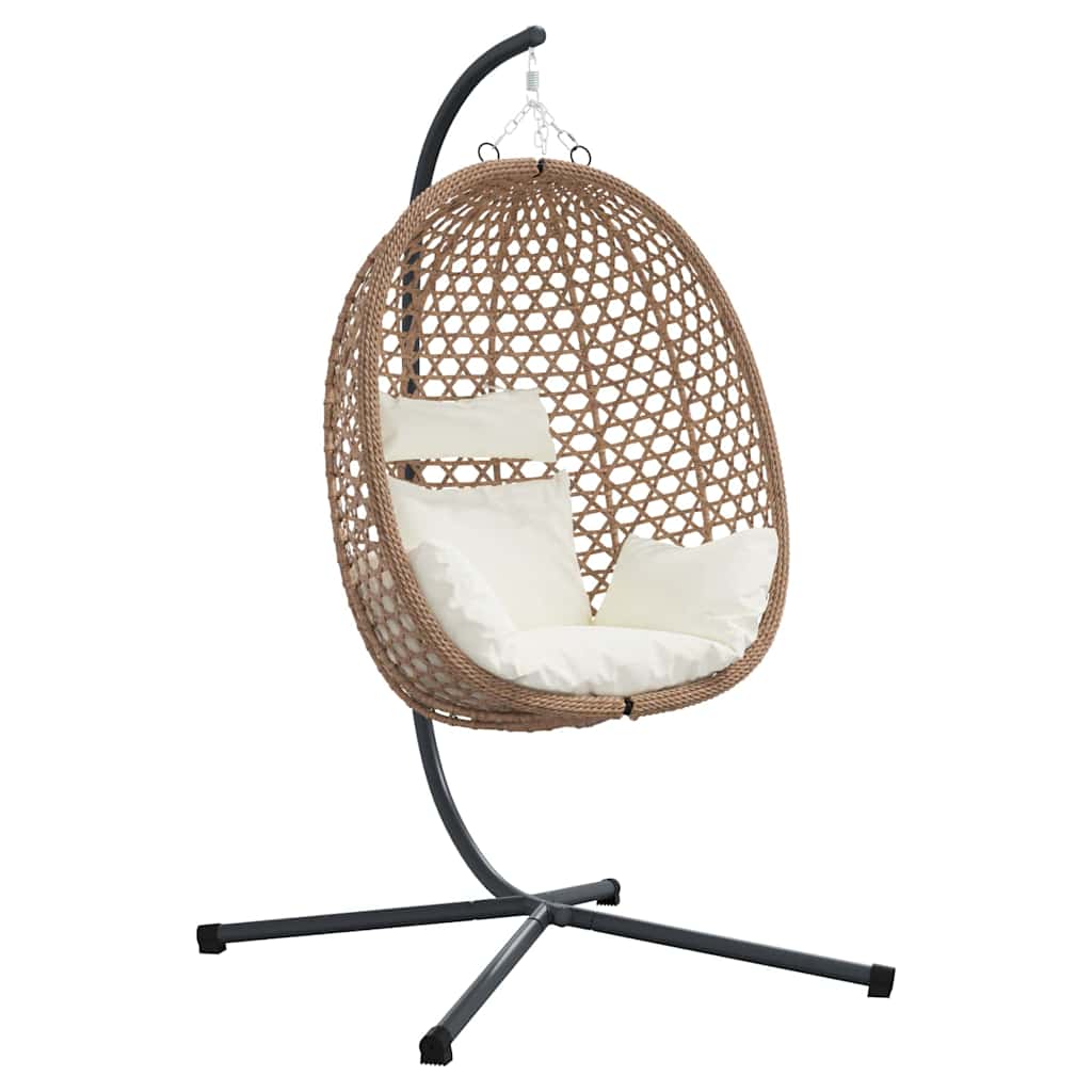 Hangende ei-stoel Licht crème 104 x 100 x 191 cm poly rattan is nu te koop bij PeponiXL, paradijselijk wonen!