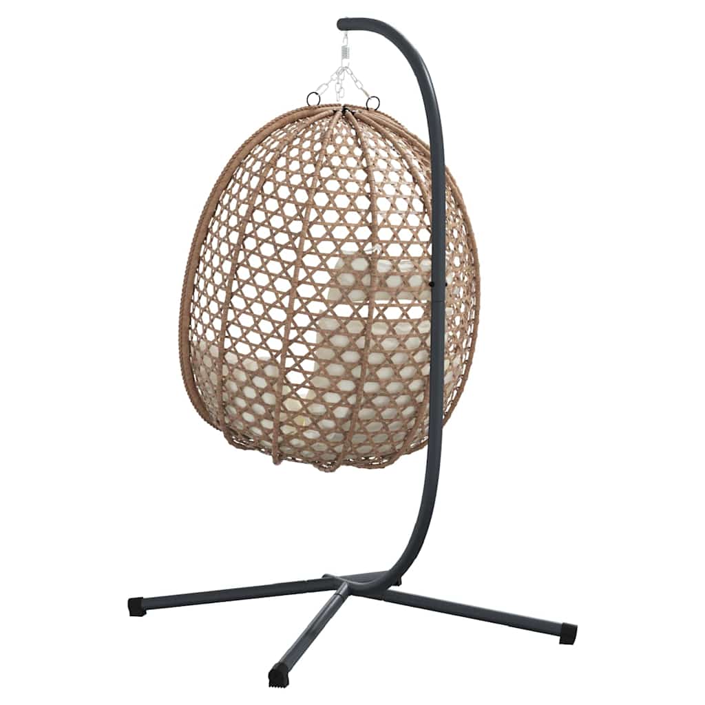 Hangende ei-stoel Licht crème 104 x 100 x 191 cm poly rattan is nu te koop bij PeponiXL, paradijselijk wonen!