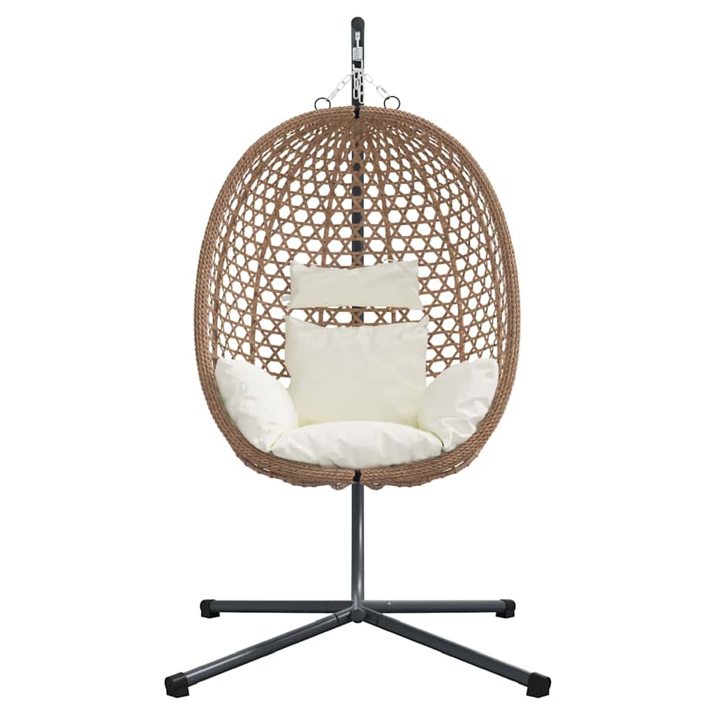 Hangende ei-stoel Licht crème 104 x 100 x 191 cm poly rattan is nu te koop bij PeponiXL, paradijselijk wonen!