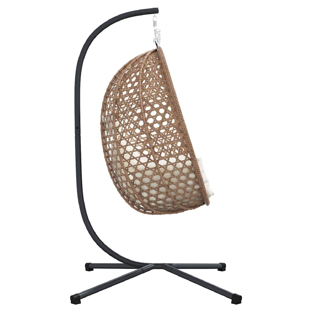 Hangende ei-stoel Licht crème 104 x 100 x 191 cm poly rattan is nu te koop bij PeponiXL, paradijselijk wonen!