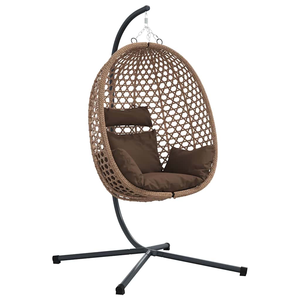 Hangende ei-stoel Koffiebruin 104 x 100 x 191 cm poly rattan is nu te koop bij PeponiXL, paradijselijk wonen!
