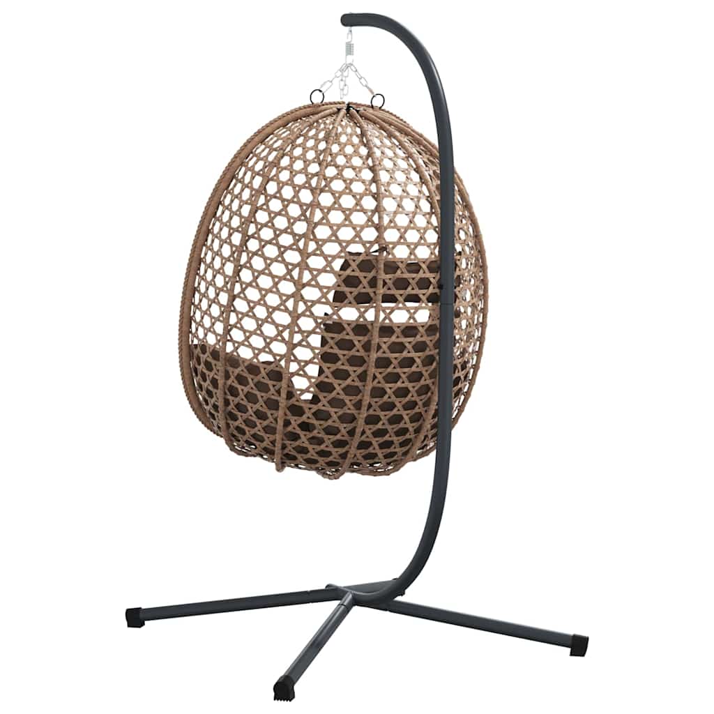 Hangende ei-stoel Koffiebruin 104 x 100 x 191 cm poly rattan is nu te koop bij PeponiXL, paradijselijk wonen!