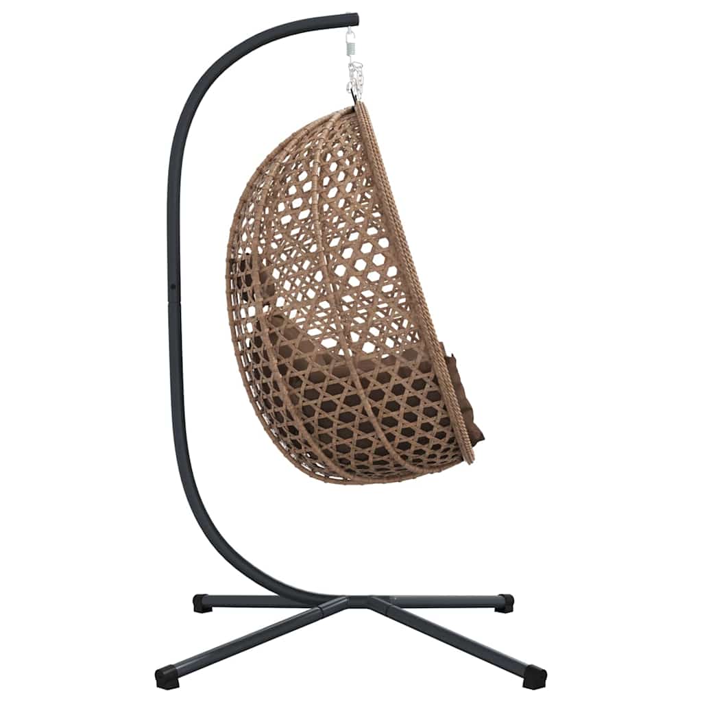 Hangende ei-stoel Koffiebruin 104 x 100 x 191 cm poly rattan is nu te koop bij PeponiXL, paradijselijk wonen!