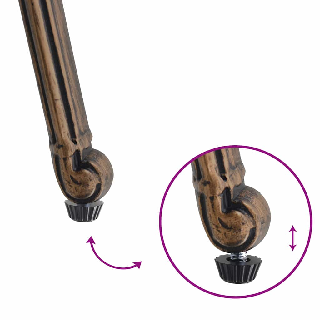 Tuinstoel 2 pcs Brons 55 x 56.5 x 91cm Aluminium is nu te koop bij PeponiXL, paradijselijk wonen!