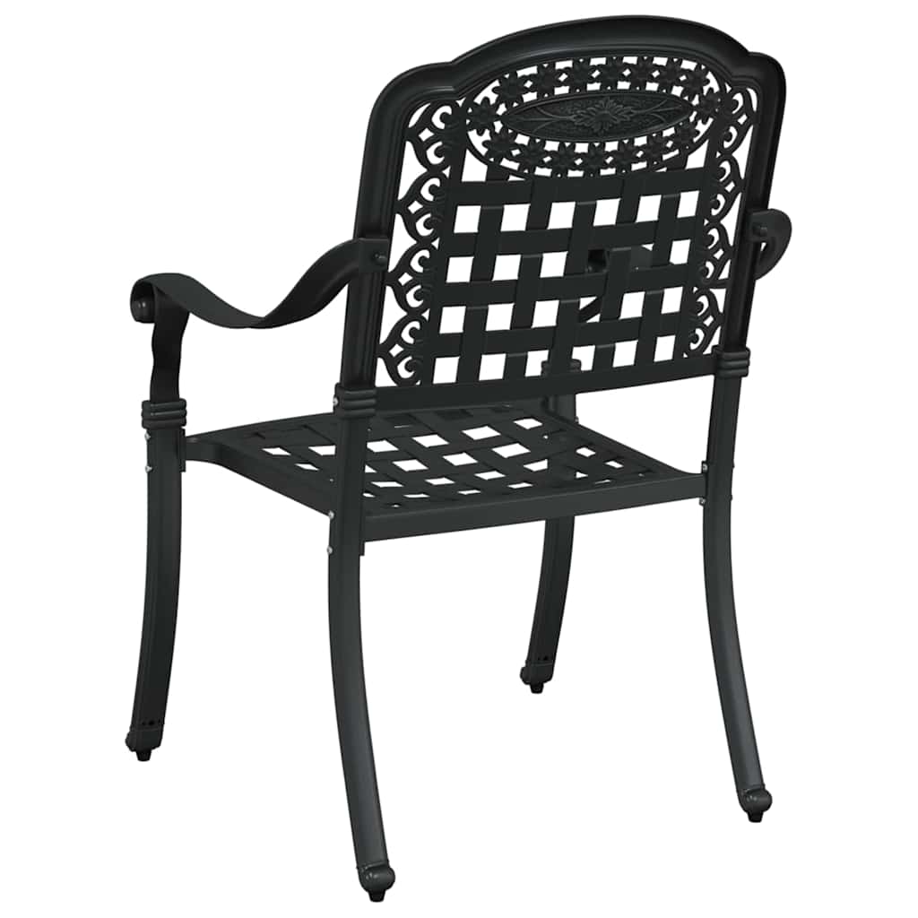 Tuinstoel 2 pcs Zwart 55 x 56,5 x 91cm Aluminium is nu te koop bij PeponiXL, paradijselijk wonen!