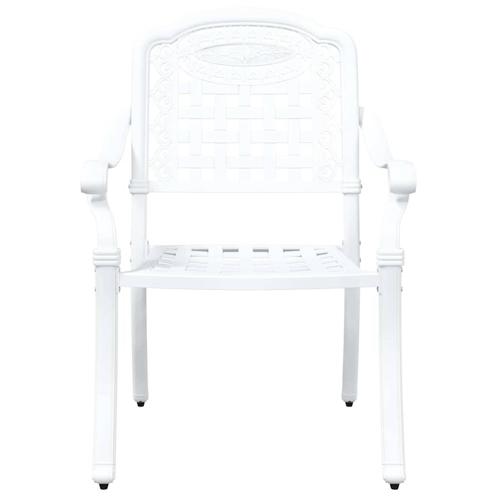 Tuinstoel 2 pcs Wit 55 x 56,5 x 91cm Aluminium is nu te koop bij PeponiXL, paradijselijk wonen!