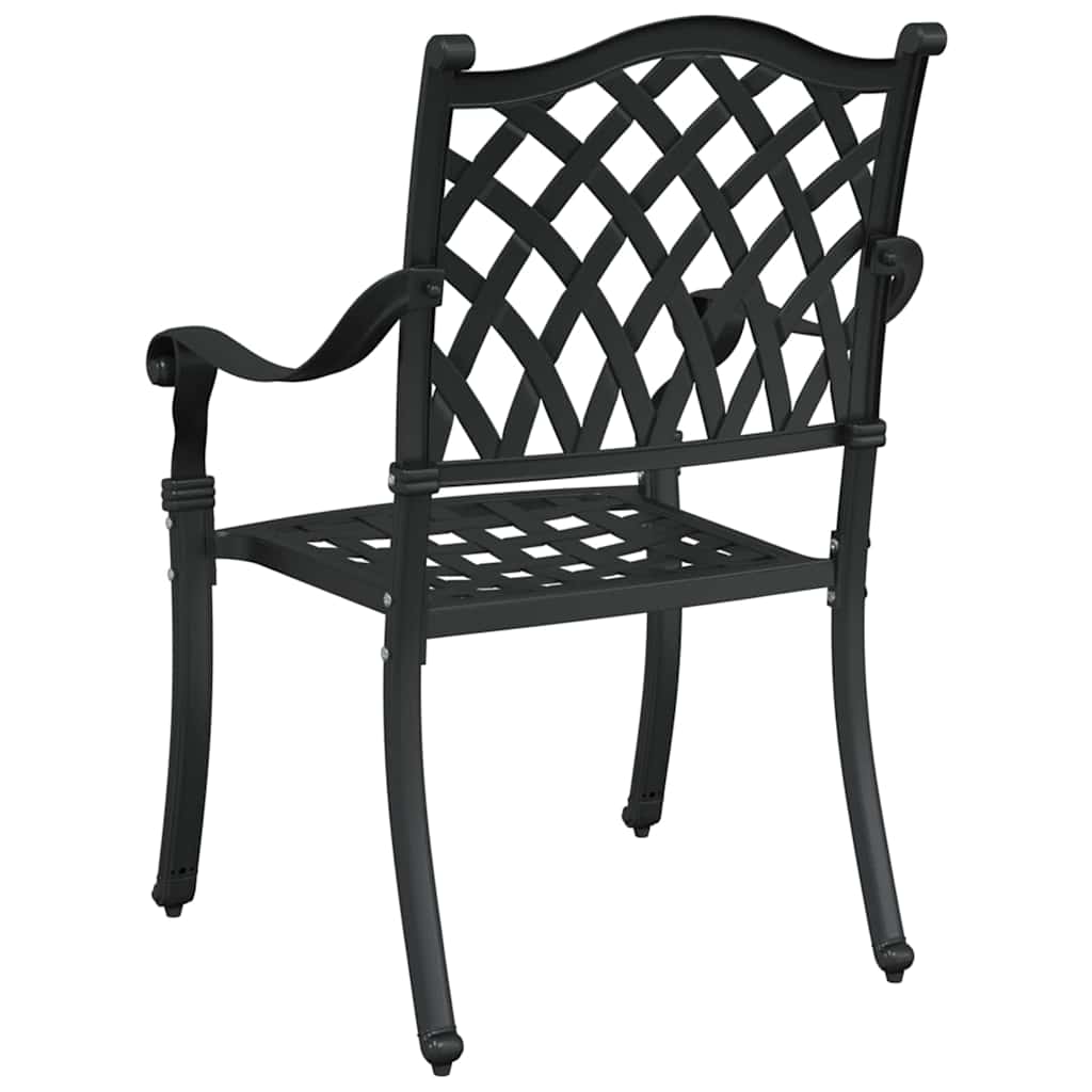Tuinstoel 2 pcs Zwart 56 x 55 x 92.5cm Aluminium is nu te koop bij PeponiXL, paradijselijk wonen!