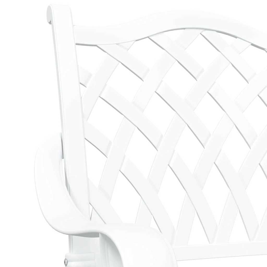 Tuinstoel 2 pcs Wit 56 x 55 x 92.5cm Aluminium is nu te koop bij PeponiXL, paradijselijk wonen!