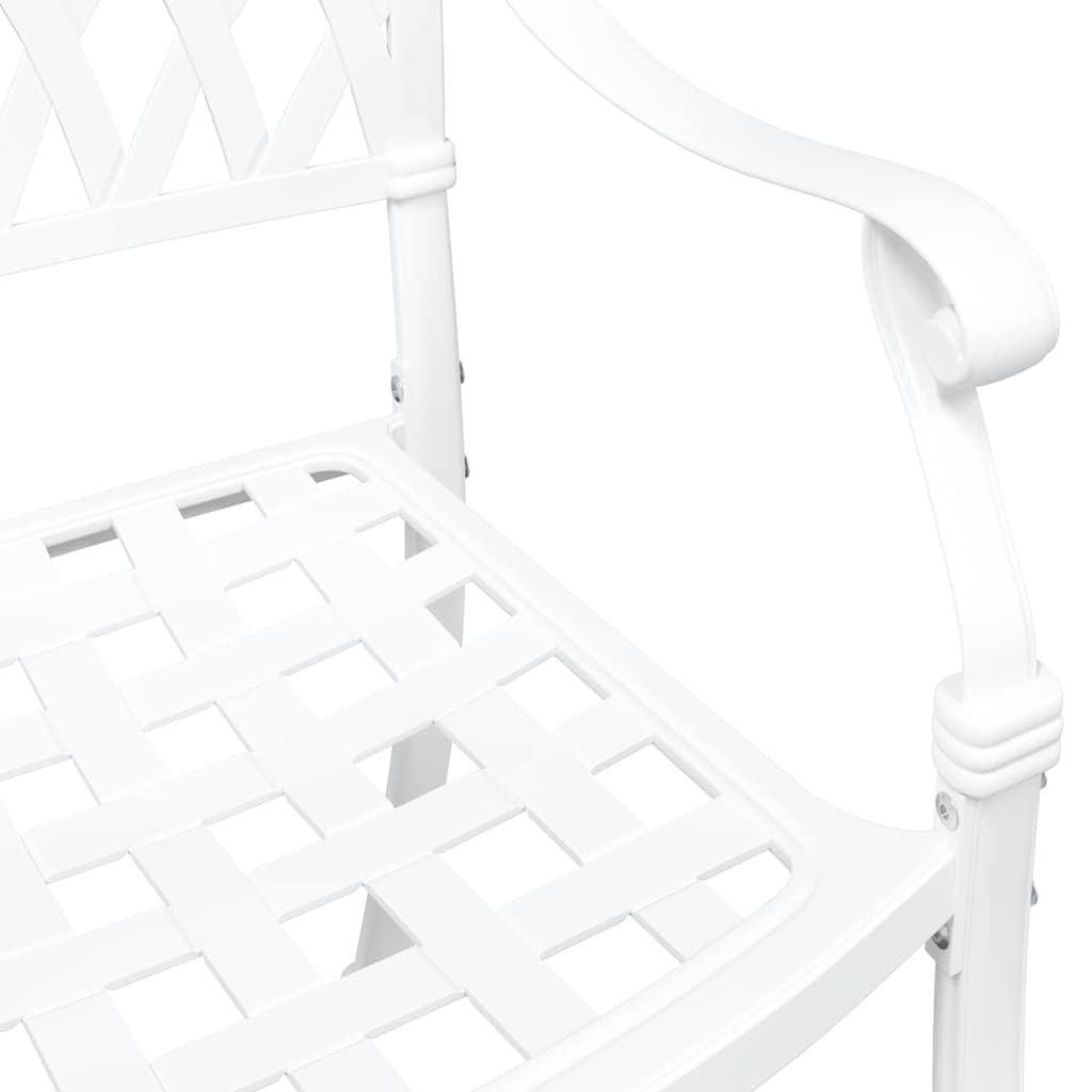 Tuinstoel 2 pcs Wit 56 x 55 x 92.5cm Aluminium is nu te koop bij PeponiXL, paradijselijk wonen!
