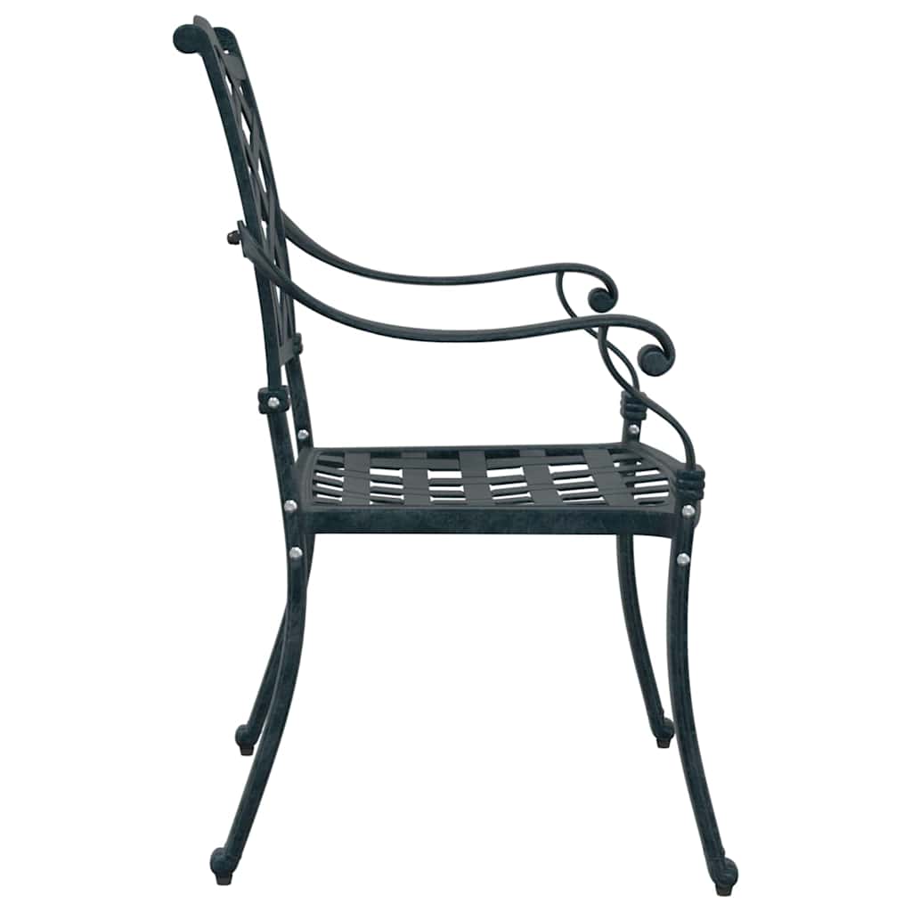 Tuinstoel 2 pcs Groen 56 x 55 x 92.5cm Aluminium is nu te koop bij PeponiXL, paradijselijk wonen!