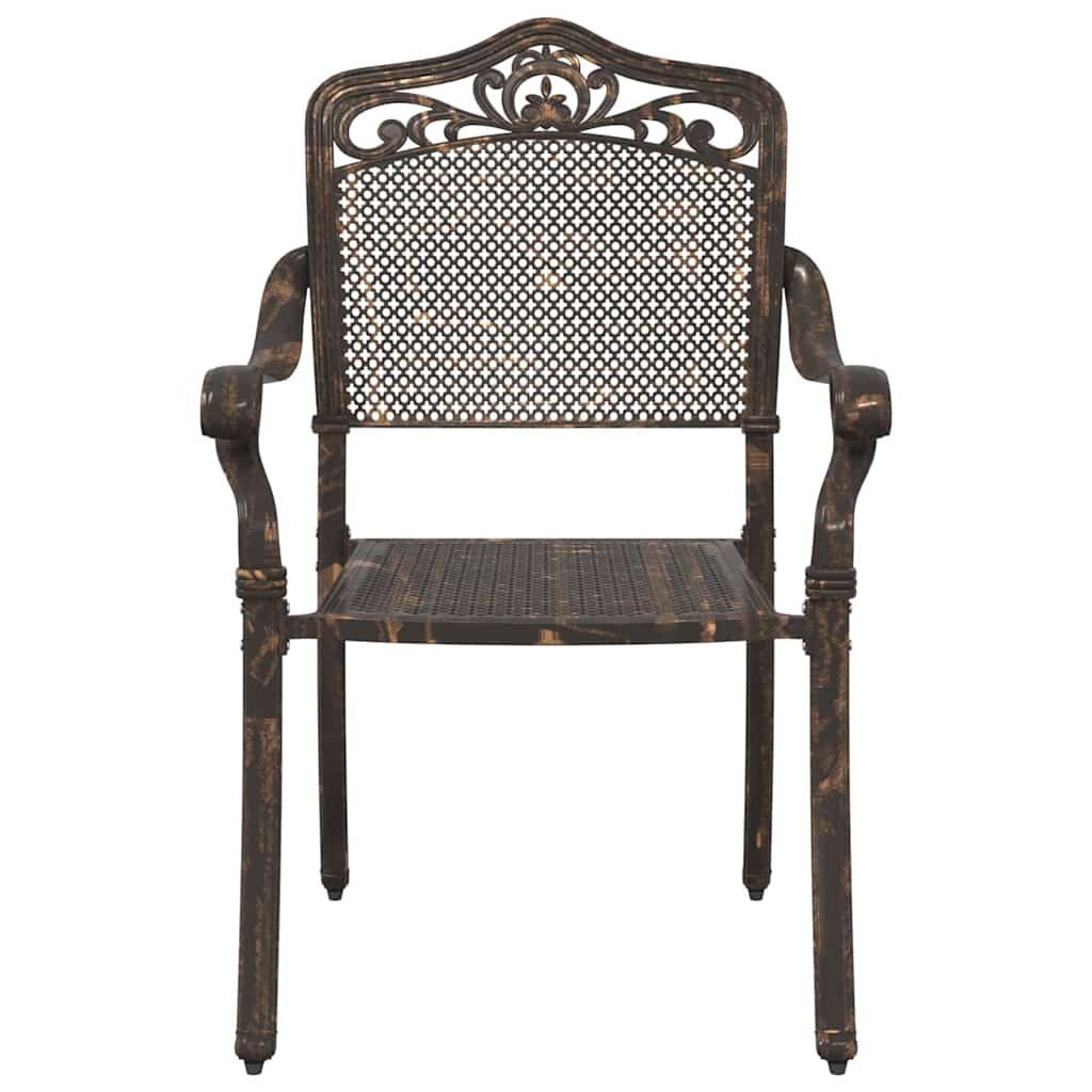 Tuinstoel 2 pcs Brons 55 x 55 x 92,5cm Aluminium is nu te koop bij PeponiXL, paradijselijk wonen!