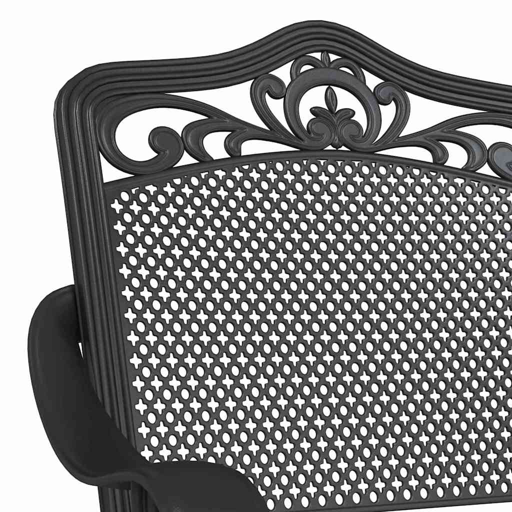 Tuinstoel 2 pcs Zwart 55 x 55 x 92,5cm Aluminium is nu te koop bij PeponiXL, paradijselijk wonen!