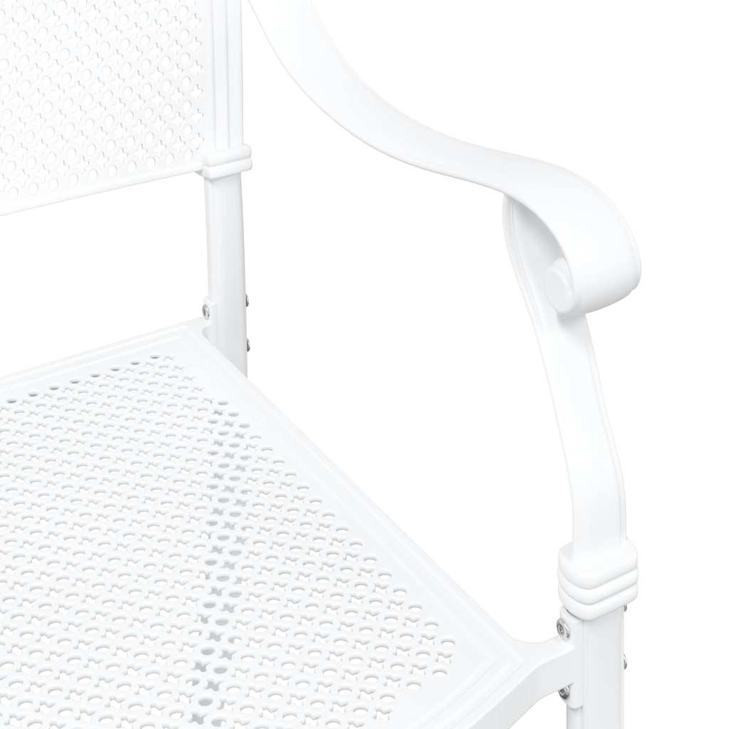 Tuinstoel 2 pcs Wit 55 x 55 x 92,5cm Aluminium is nu te koop bij PeponiXL, paradijselijk wonen!