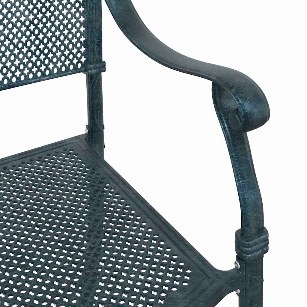 Tuinstoel 2 pcs Groen 64 x 62 x 93cm Aluminium is nu te koop bij PeponiXL, paradijselijk wonen!