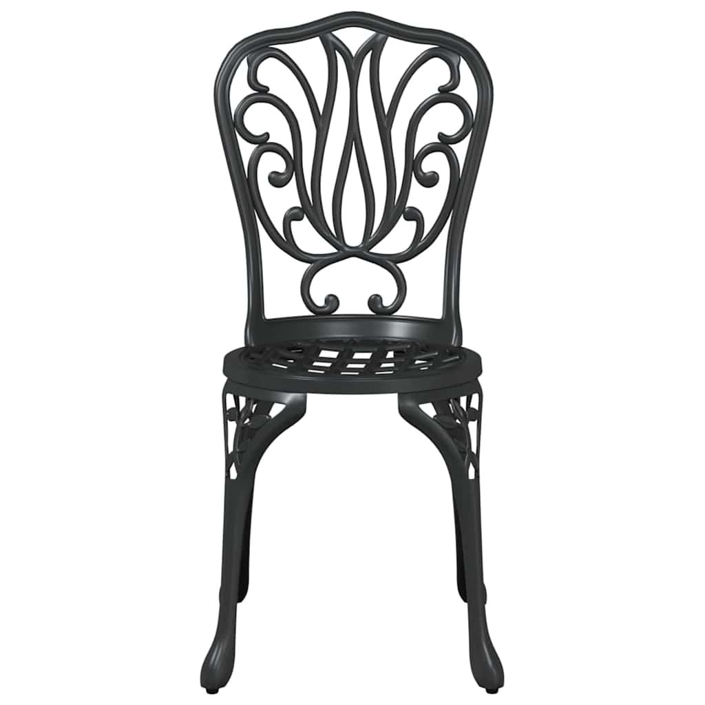 Tuin Bistro Set 3 pcs Zwart Aluminium is nu te koop bij PeponiXL, paradijselijk wonen!