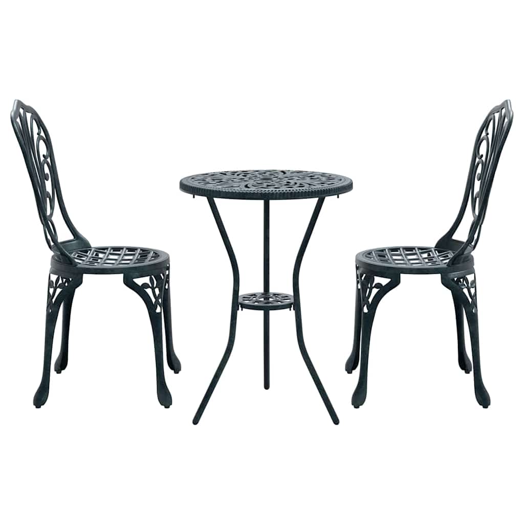 Tuin Bistro Set 3 pcs Groen Aluminium is nu te koop bij PeponiXL, paradijselijk wonen!